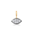 14K Marquise Georgian Lab Grown Diamond Pendant - Nolita