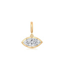 14K Marquise Georgian Lab Grown Diamond Pendant - Nolita