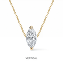 14K Marquise Lab Grown Diamond Solitaire Necklace - Nolita