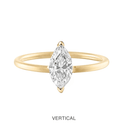 14K Marquise Lab Grown Diamond Solitaire Ring - Nolita