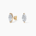 14K Marquise Lab Grown Diamond Stud Earrings - Nolita