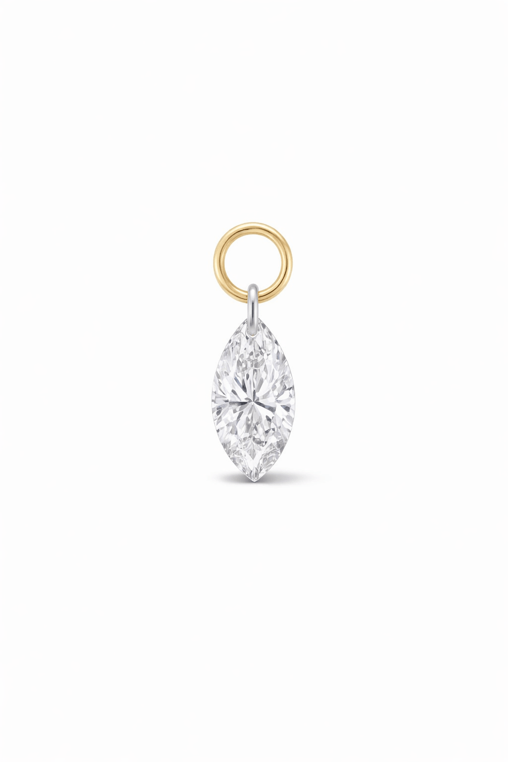 14K Marquise Lab Grown Drilled Diamond Ear Charm - Nolita