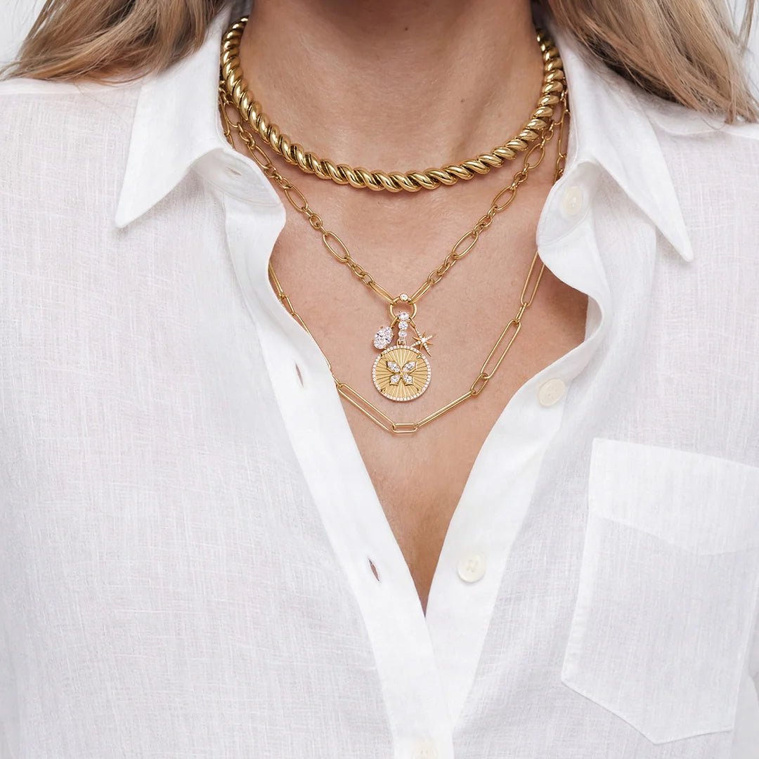 14K Mira Four-Stone Lab Diamond Connector - Nolita