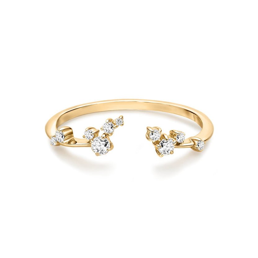 14K Noa Lab Diamond Open Cluster Ring - Nolita