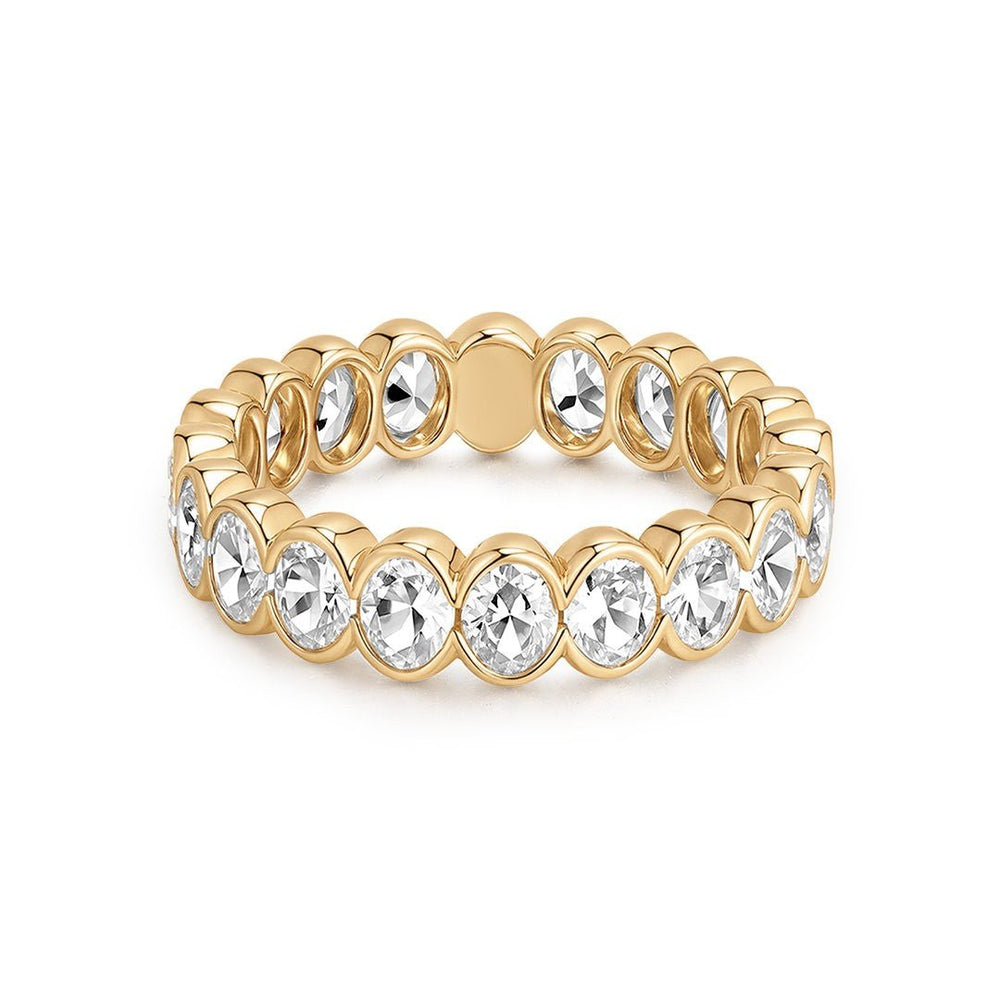 14K Noa Oval Lab Diamond Bezel Eternity Ring