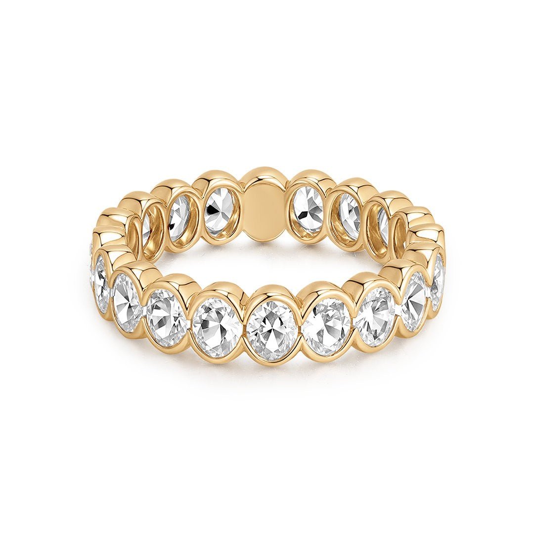 14K Noa Oval Lab Diamond Bezel Eternity Ring - Nolita