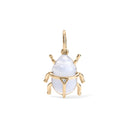 14K Opal Diamond Scarab Charm - Nolita