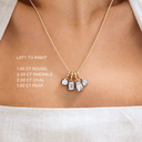 14K Oval Georgian Lab Grown Diamond Pendant - Nolita