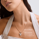 14K Oval Georgian Lab Grown Diamond Pendant - Nolita