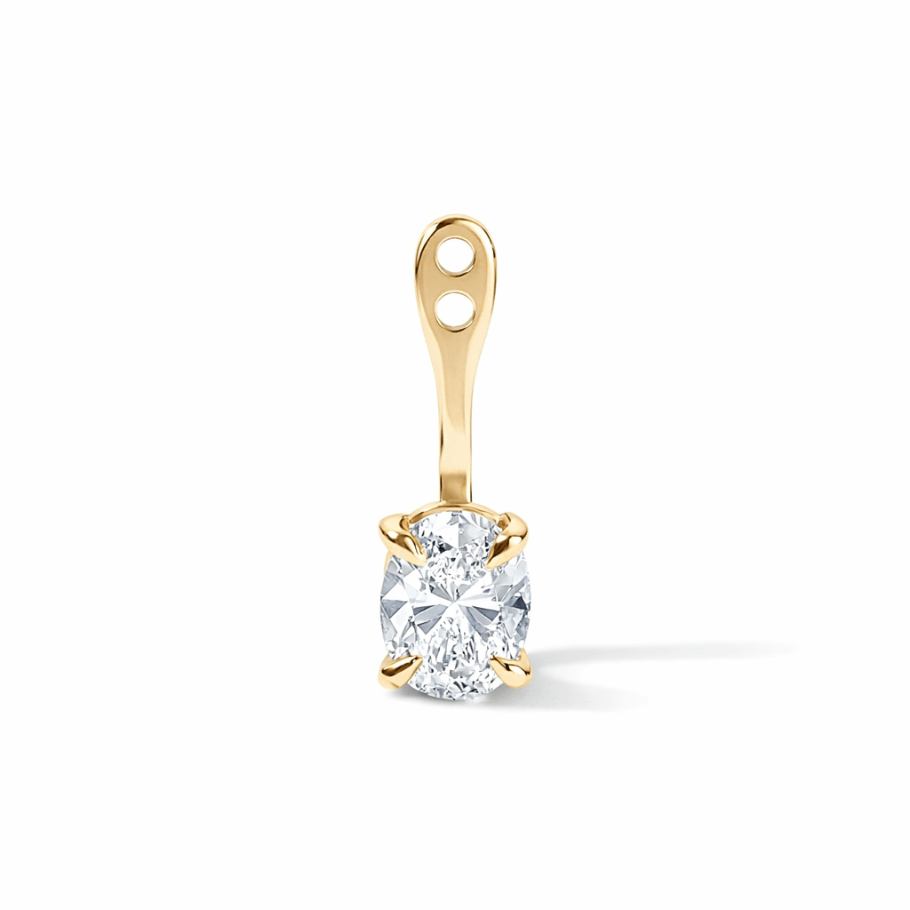 14K Oval Lab Diamond Earring Jacket - Nolita