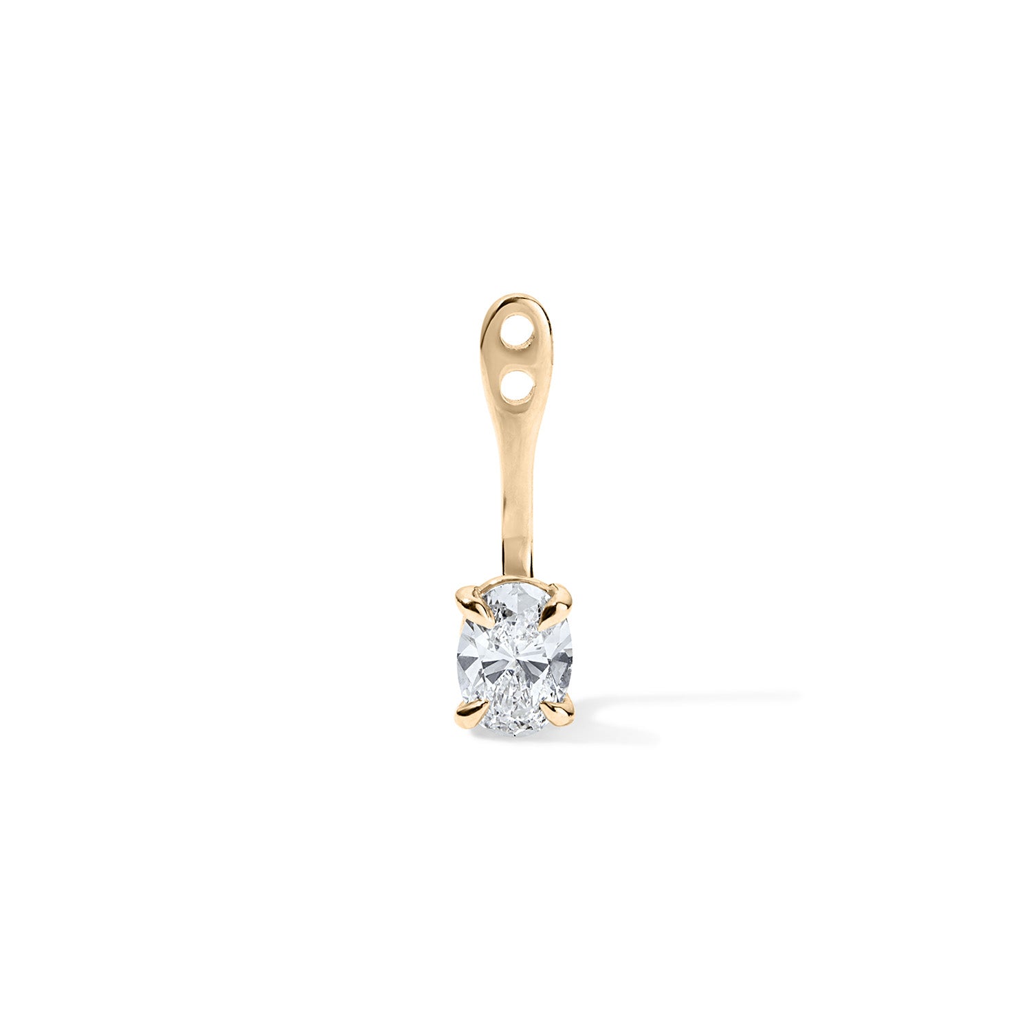 14K Oval Lab Diamond Earring Jacket - Nolita
