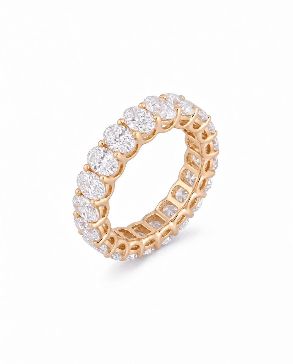 14K Oval Lab Diamond Eternity Band