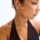14K Oval Lab Grown Diamond Flat Back Single Stud - Nolita