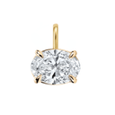 14K Oval Lab Grown Diamond Pendant - Nolita