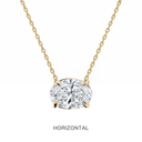 14K Oval Lab Grown Diamond Solitaire Necklace - Nolita