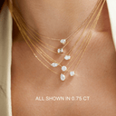 14K Oval Lab Grown Diamond Solitaire Necklace - Nolita