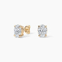 14K Oval Lab Grown Diamond Stud Earrings - Nolita