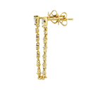 14K Pear Diamond Double Stud Earring - Nolita