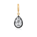 14K Pear Georgian Lab Grown Diamond Pendant - Nolita