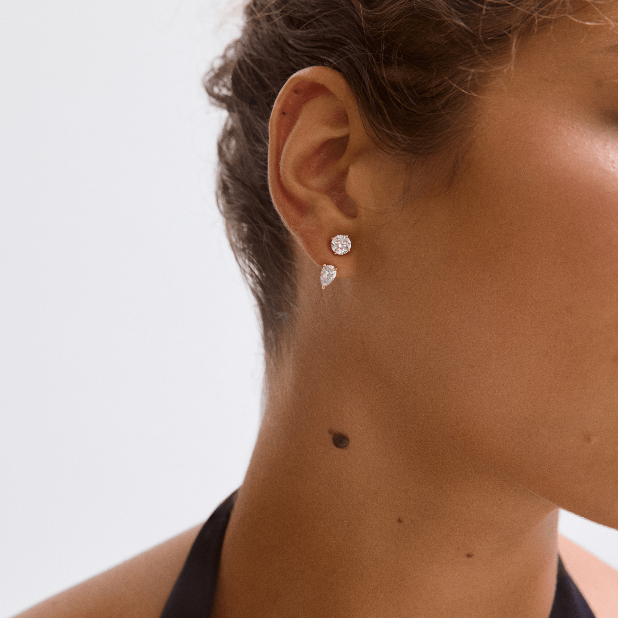 14K Pear Lab Diamond Earring Jacket - Nolita