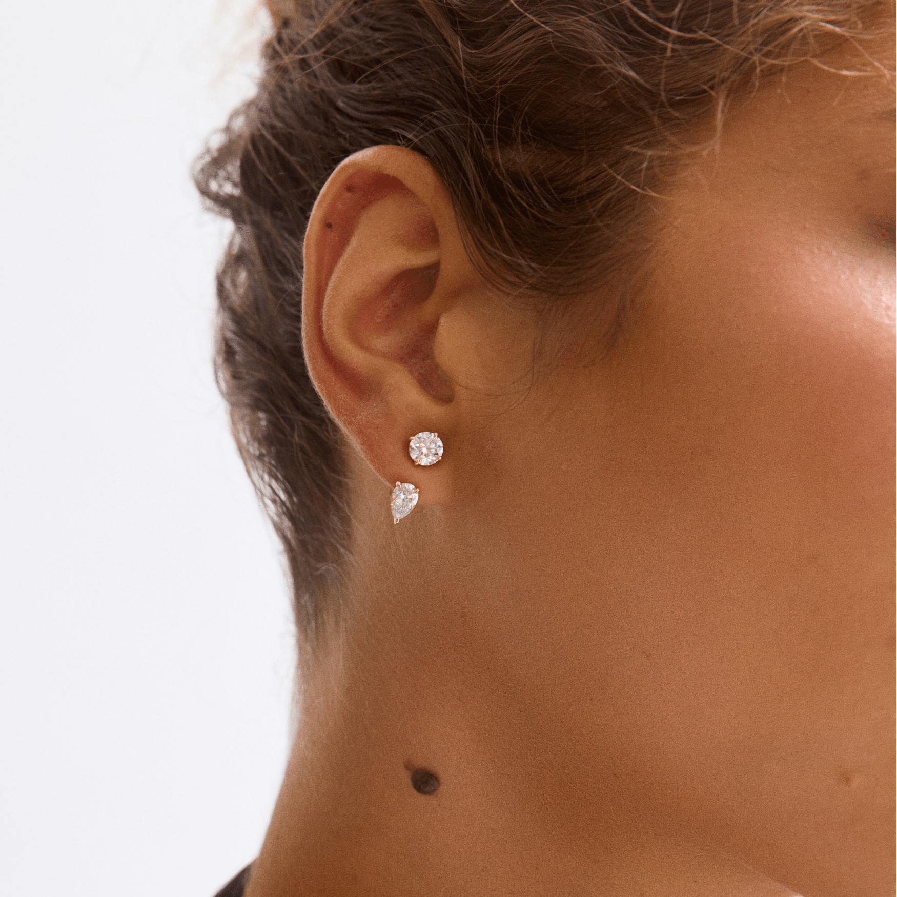 14K Pear Lab Diamond Earring Jacket - Nolita