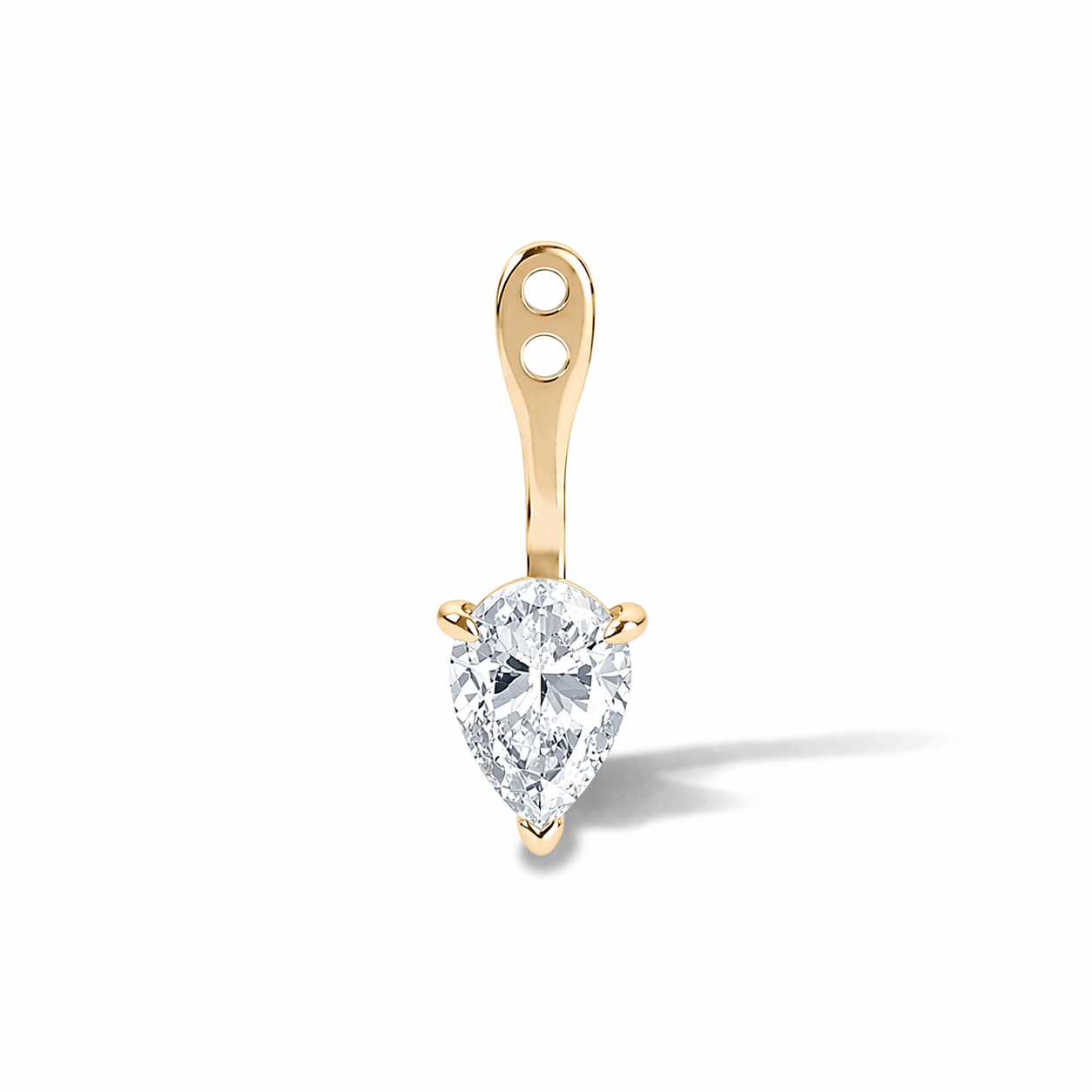 14K Pear Lab Diamond Earring Jacket - Nolita