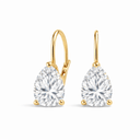 14K Pear Lab Grown Diamond Lever Back Earrings - Nolita
