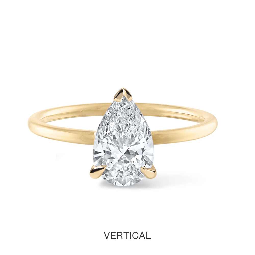 14K Pear Lab Grown Diamond Solitaire Ring