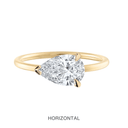 14K Pear Lab Grown Diamond Solitaire Ring - Nolita