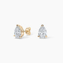 14K Pear Lab Grown Diamond Stud Earrings - Nolita
