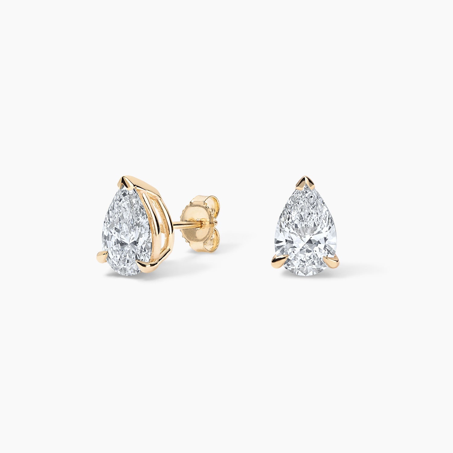 14K Pear Lab Grown Diamond Stud Earrings - Nolita