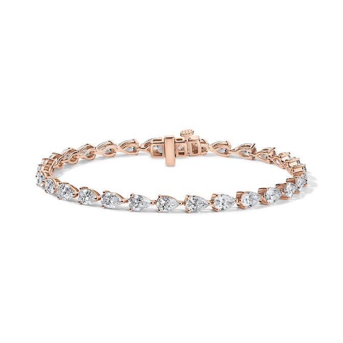 14K Pear Shape Lab Grown Diamond Tennis Bracelet - Nolita