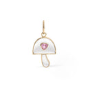 14K Pink Sapphire Mushroom Charm - Nolita