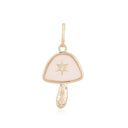 14K Malachite Mushroom Charm