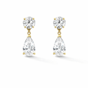 14K Round and Pear Lab Diamond Drop Earring - Nolita