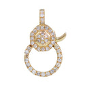 14K Round Diamond Lobster Lock - Nolita