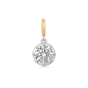 14K Round Georgian Lab Grown Diamond Pendant - Nolita