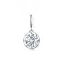 14K Round Georgian Lab Grown Diamond Pendant - Nolita