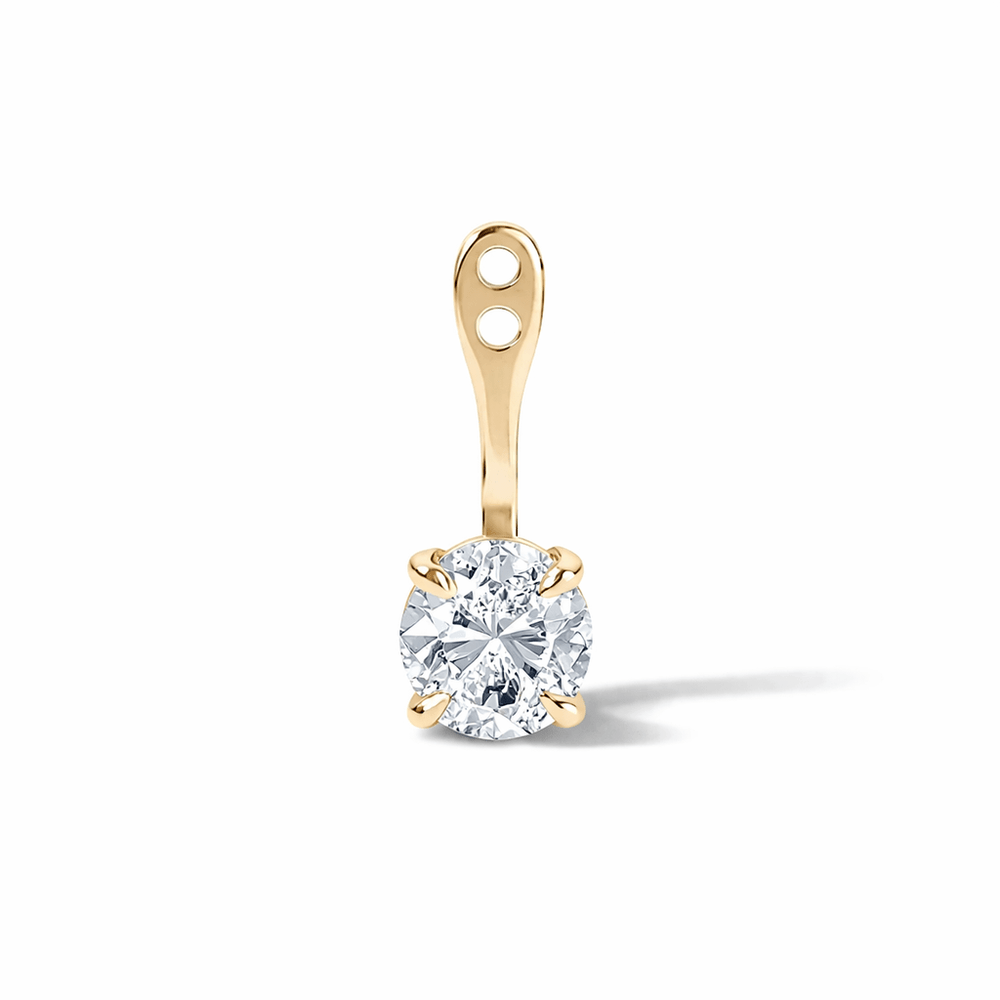 14K Round Lab Diamond Earring Jacket