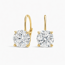 14K Round Lab Grown Diamond Lever Back Earrings - Nolita