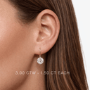 14K Round Lab Grown Diamond Lever Back Earrings - Nolita