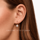 14K Round Lab Grown Diamond Lever Back Earrings - Nolita
