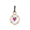 14K Ruby Pearl Charm - Nolita