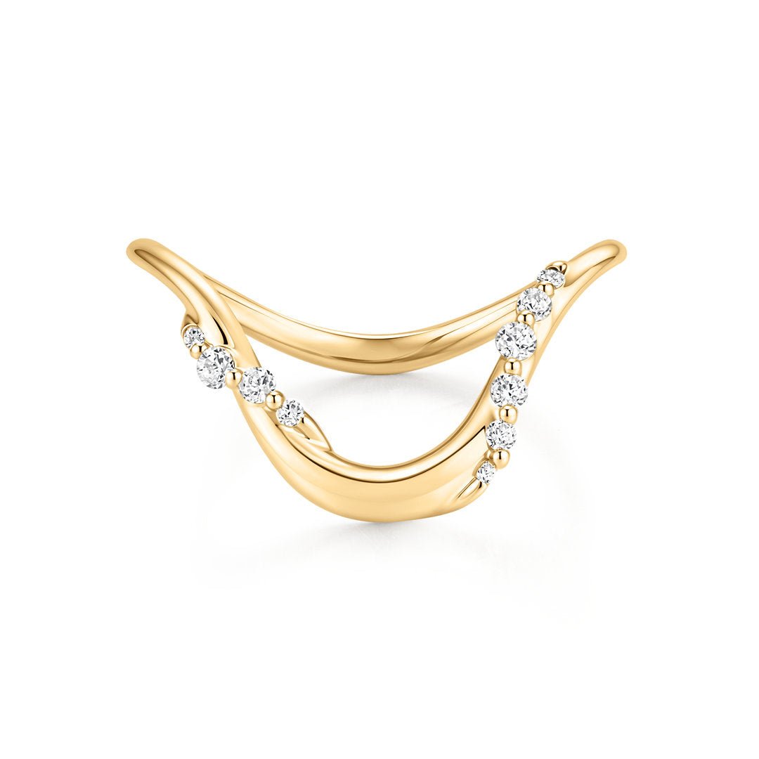 14K Serein Lab Diamond Contour Ring - Nolita