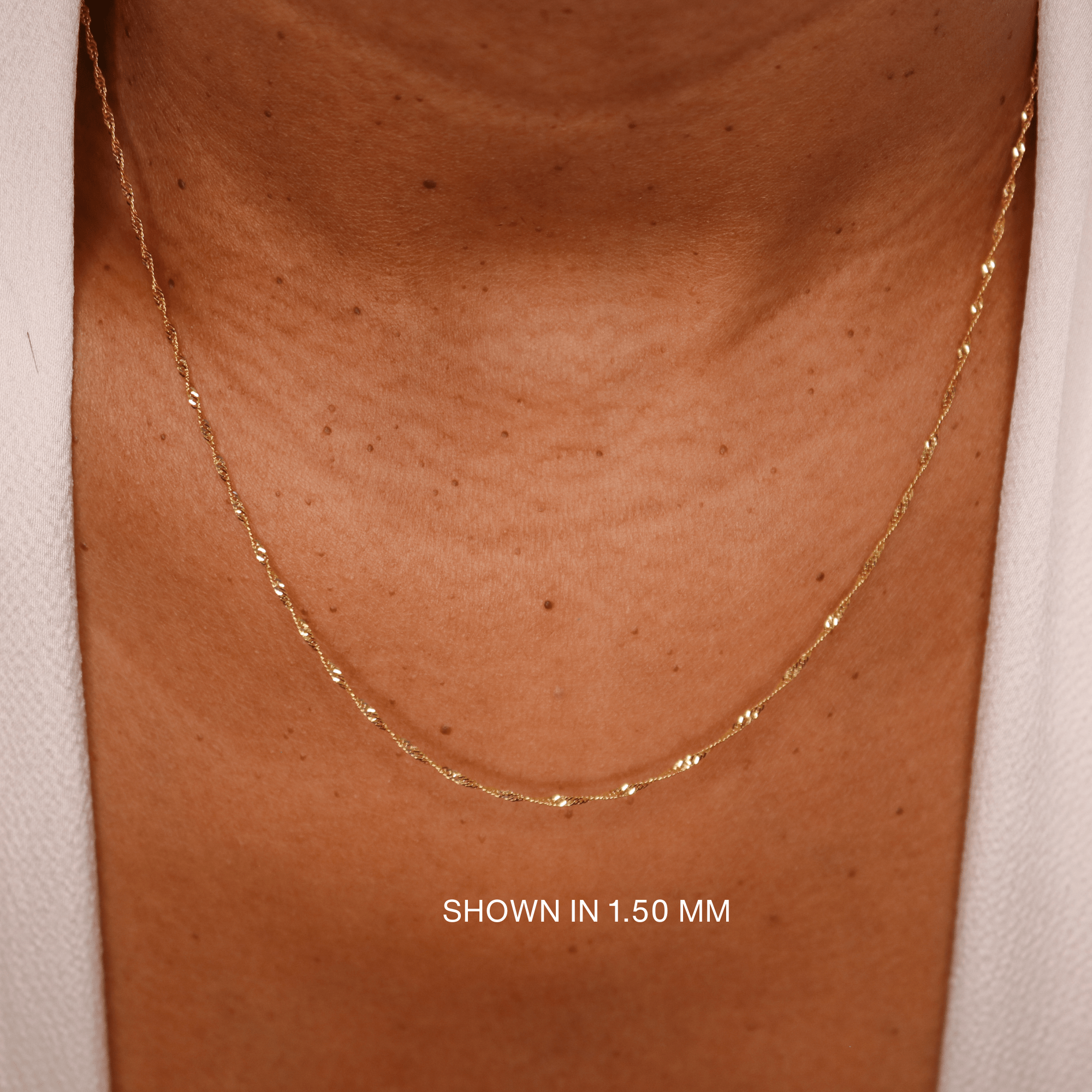 14k Singapore Chain Necklace - Nolita