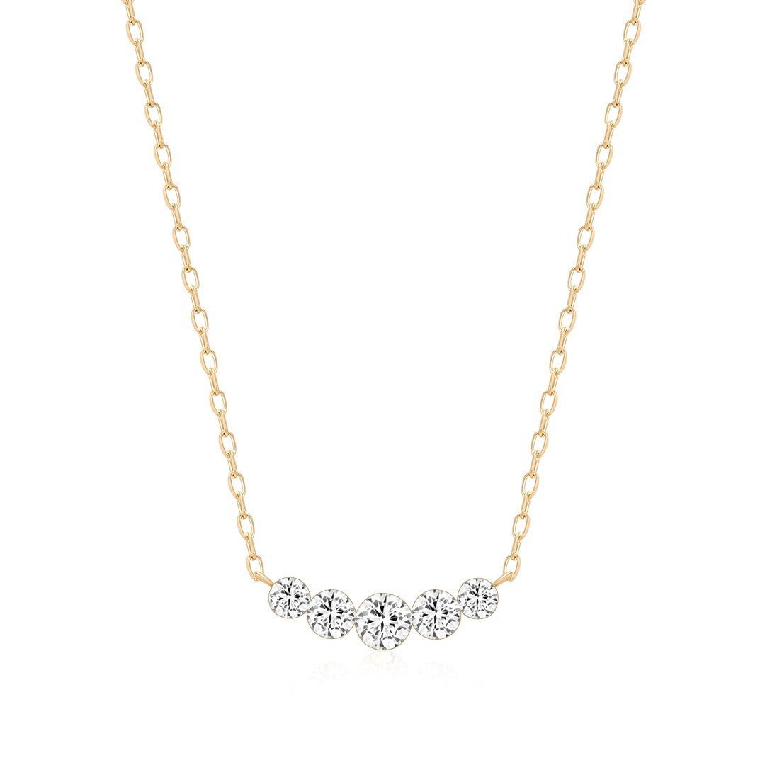 14K Solstice Lab Diamond Necklace - Nolita