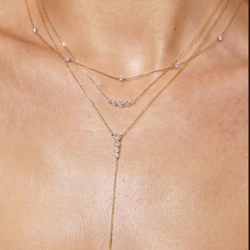 14K Solstice Lab Diamond Necklace - Nolita