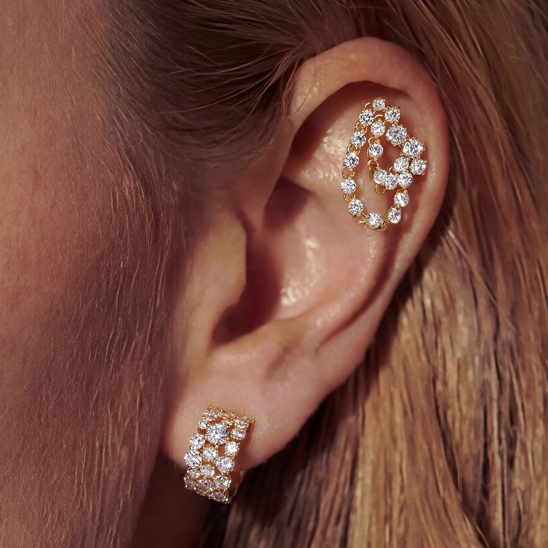 14K Tassel Drop Lab Diamond Earrings - Nolita