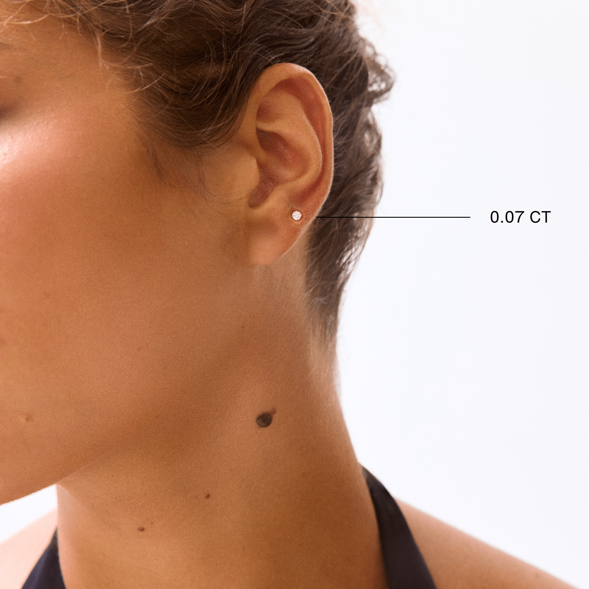 14K Tiny Diamond Studs - Nolita