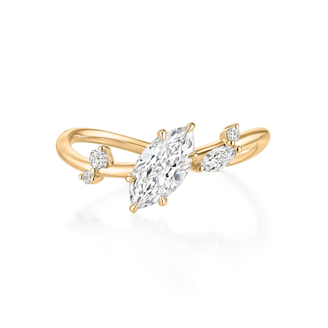 14K Verdelle Marquise Lab Diamond Cluster Ring - Nolita